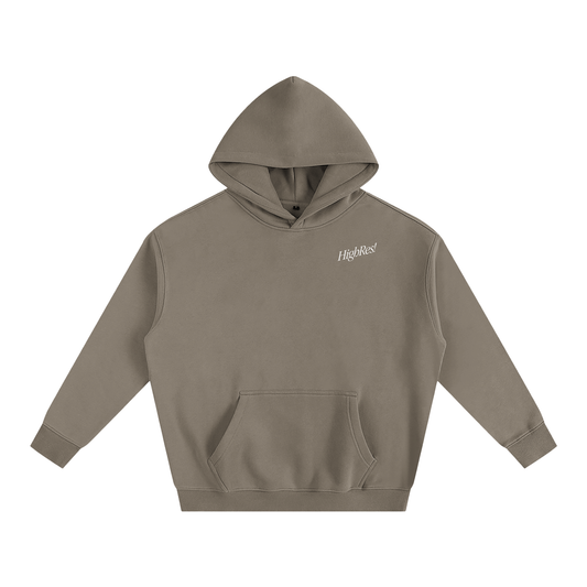 SMILE YOU'RE ON CAMERA SLANT BROWN HOODIE